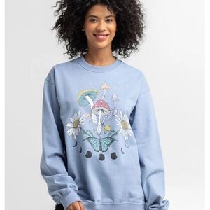 Tillys FULL TILT Cosmic Mushroom Womens Sweatshirt